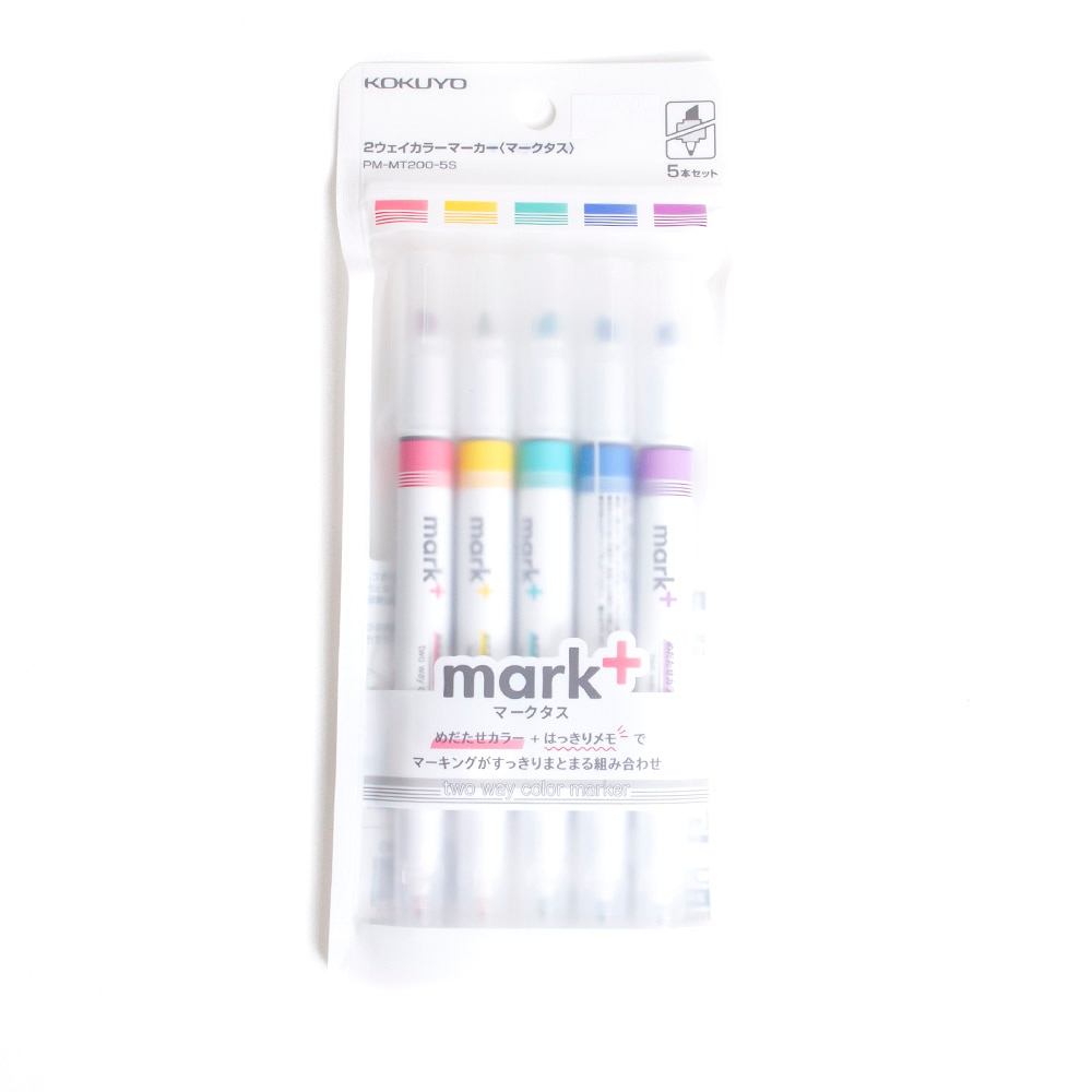 Fashion Accessories, Marker Set, Art & School, Kokuyo, Mark+, Two Way, 5 Color Set, 699208